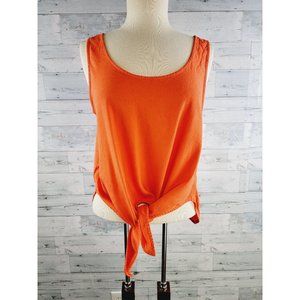 Lou & Grey For Loft Coral Linen Tank Top Small